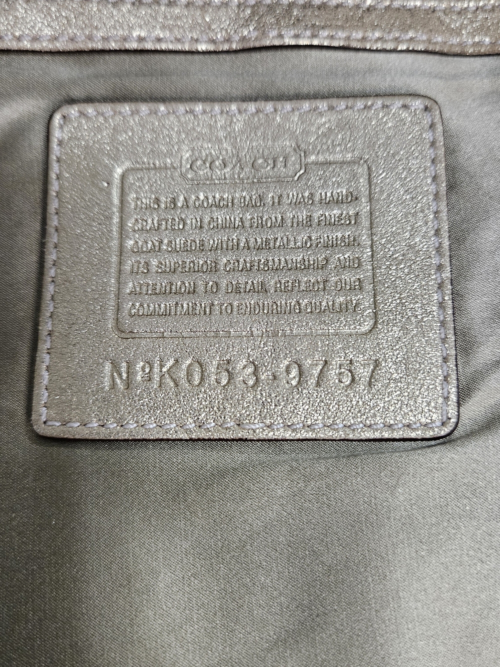 Coach Soho 2005 Limited Edition Metallic Goat Suede Hobo W/Legacy Kisslock - Picture 12 of 16